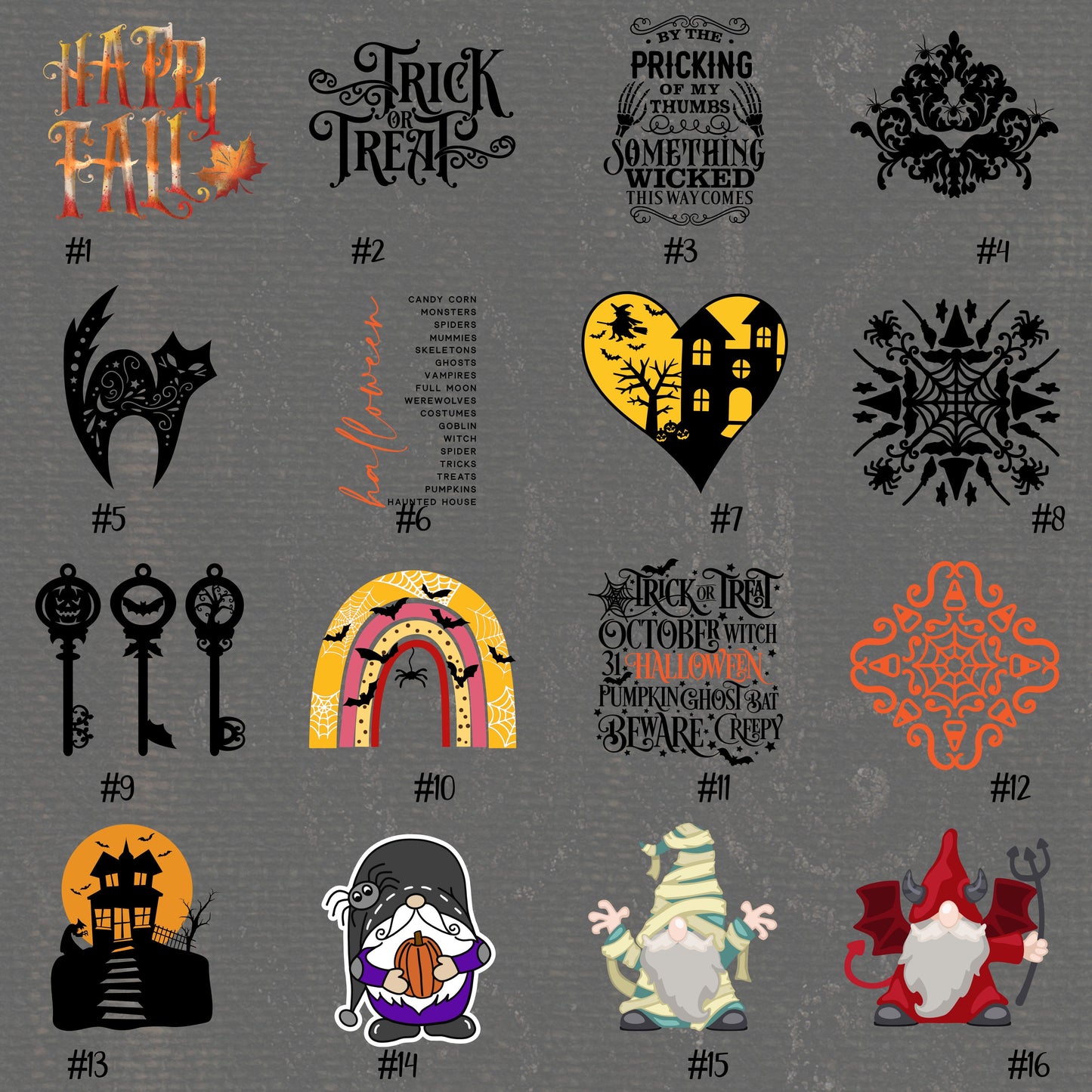 HALLOWEEN #17-32 | Vinyl Decals