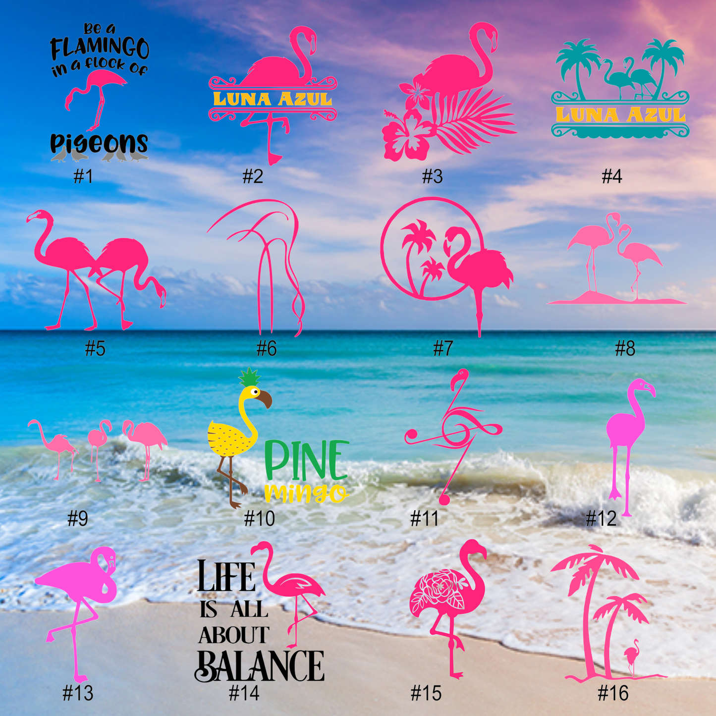 FLAMINGOS #33-48 | Vinyl Decals