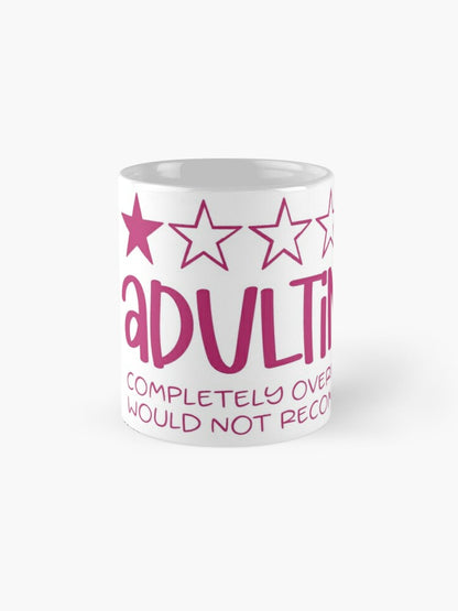ADULTING one star - coffee or latte mug